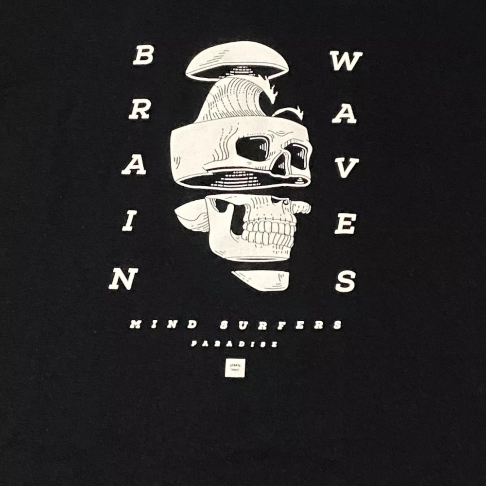 CHOMP Shirt Men M Black Short Sleeve Crew Neck Skull Skeleton Graphic Print Tee